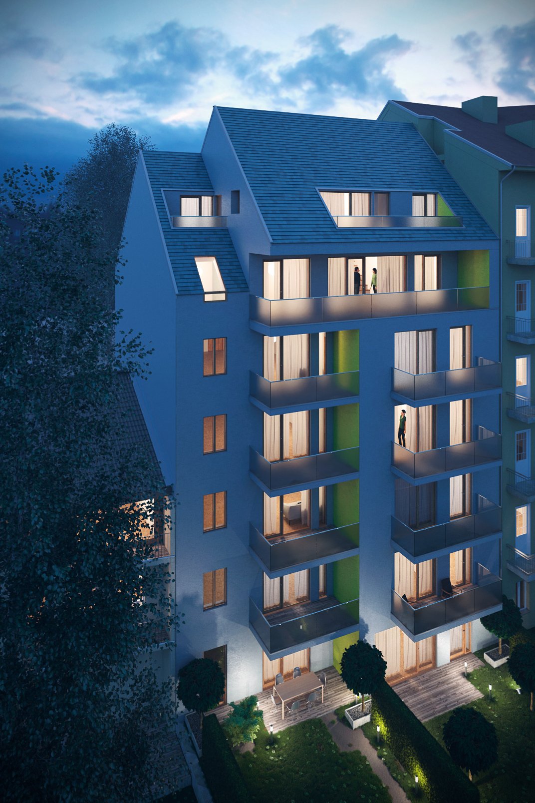 3D visualization of residential house in Ulászló street
