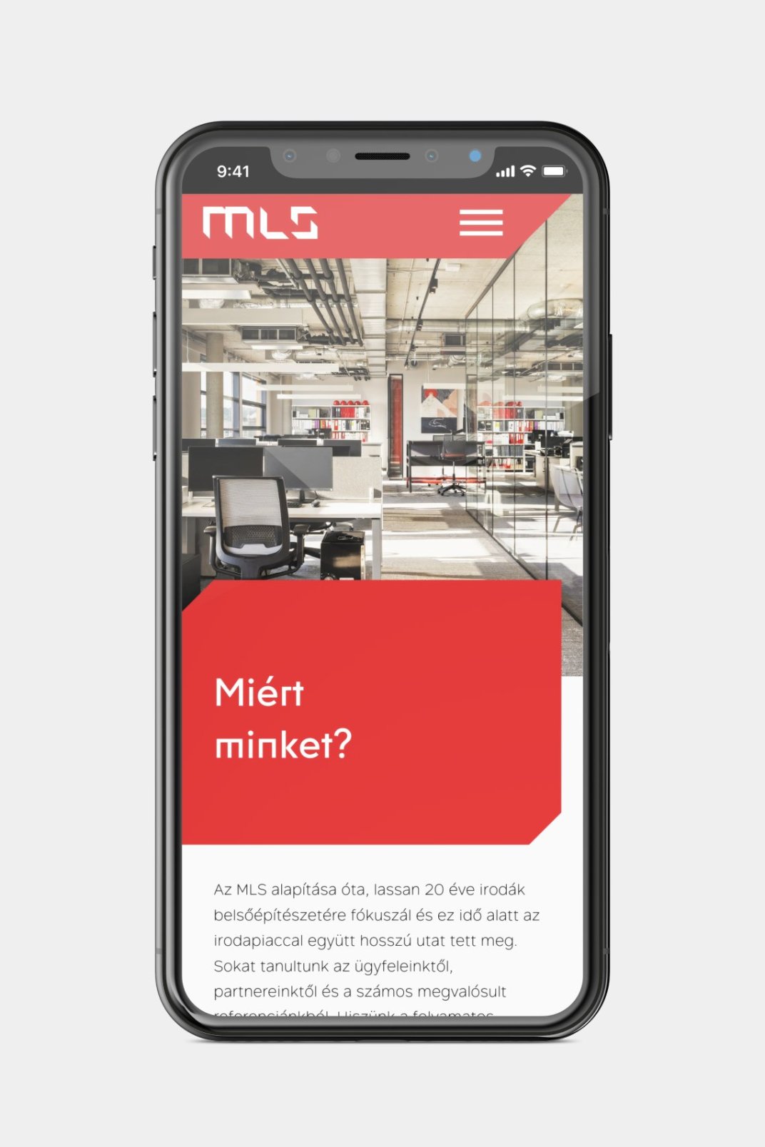 MádiLáncos Studio website UI design and development phone about