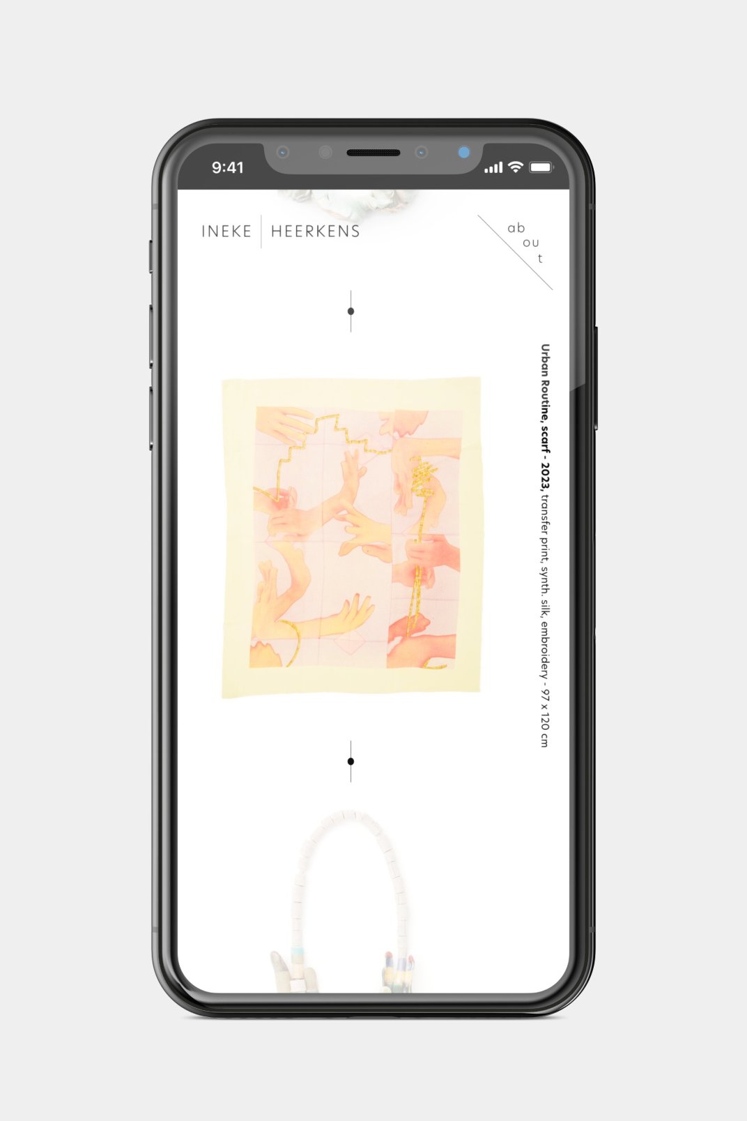 Ineke Heerkens jewellery designer website development phone page - Home
