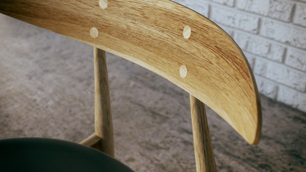 3D visualization of Hans Wegner chair CH33