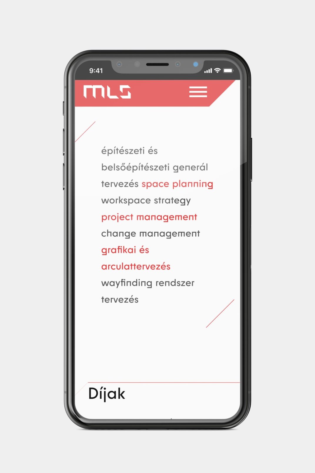 MádiLáncos Studio website UI design and development phone team