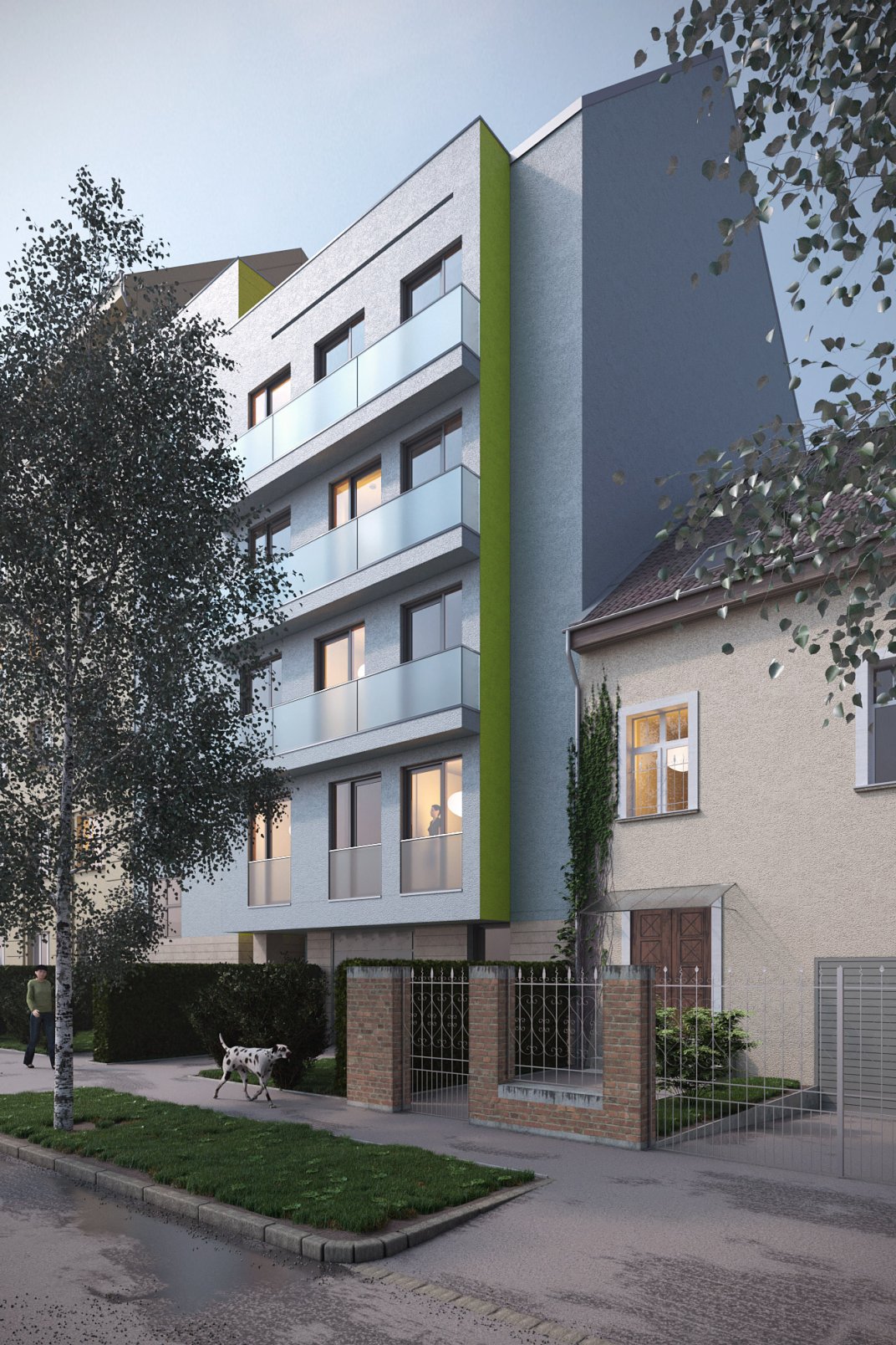 3D visualization of residential house in Ulászló street