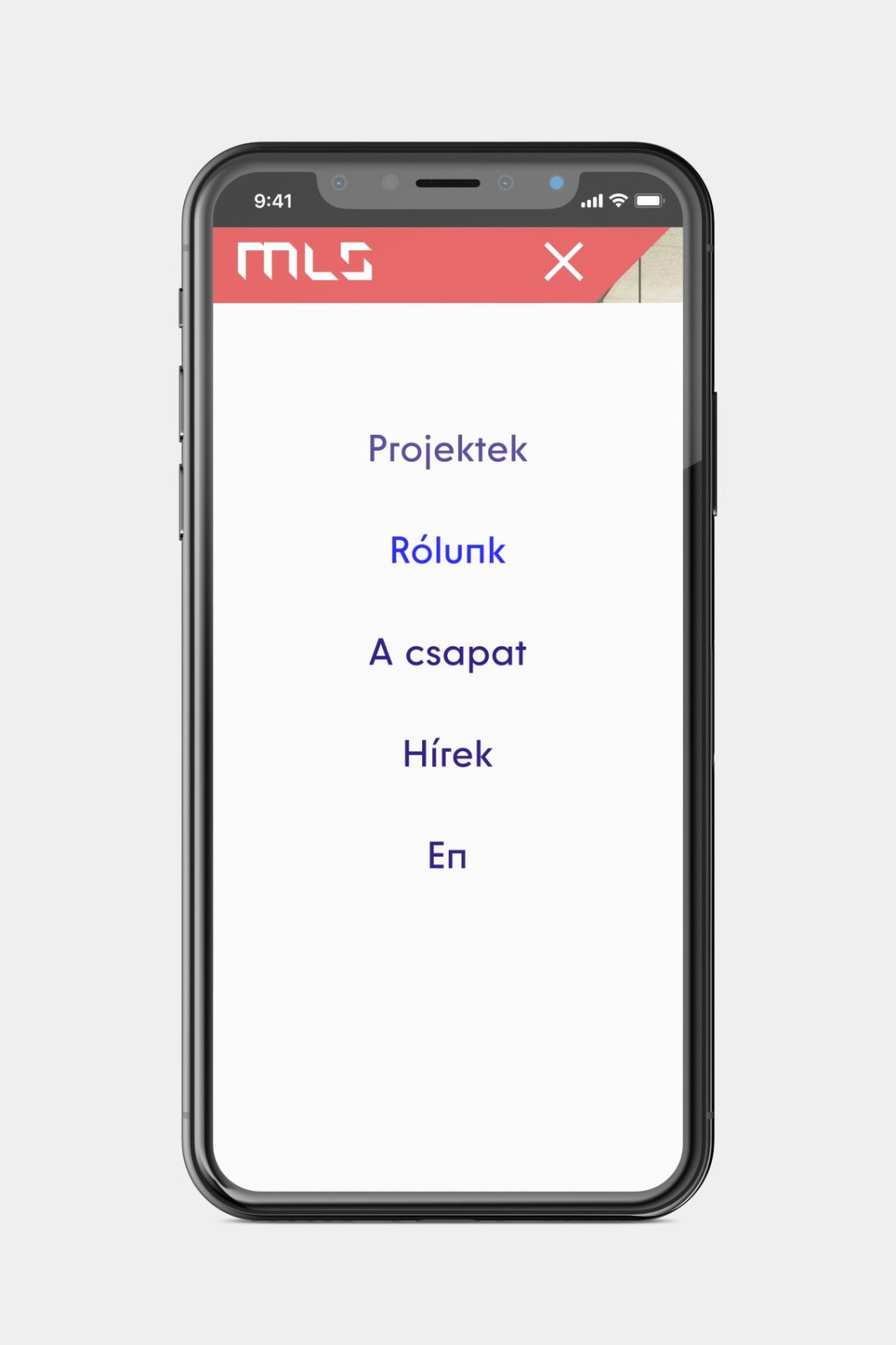 MádiLáncos Studio website UI design and development phone navigation