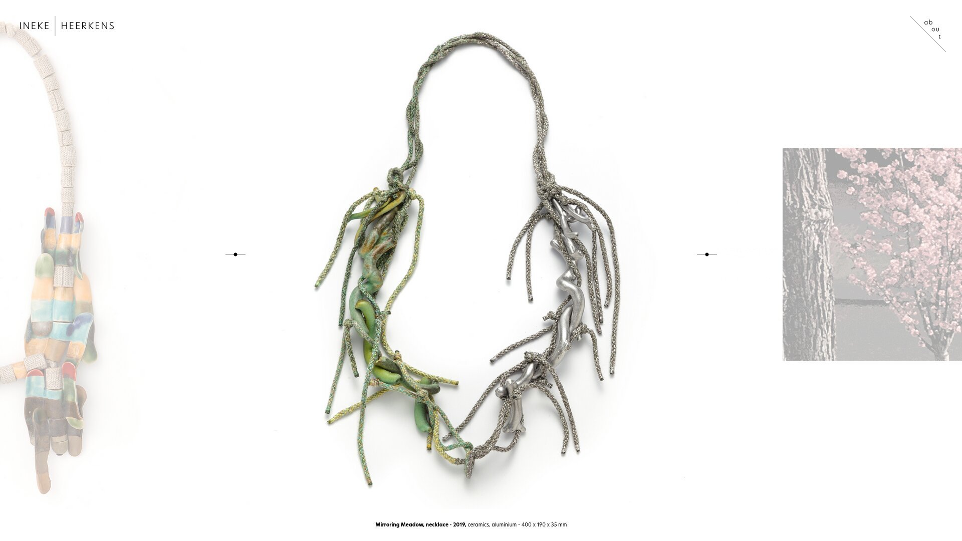 Ineke Heerkens jewellery designer website development desktop page - Home