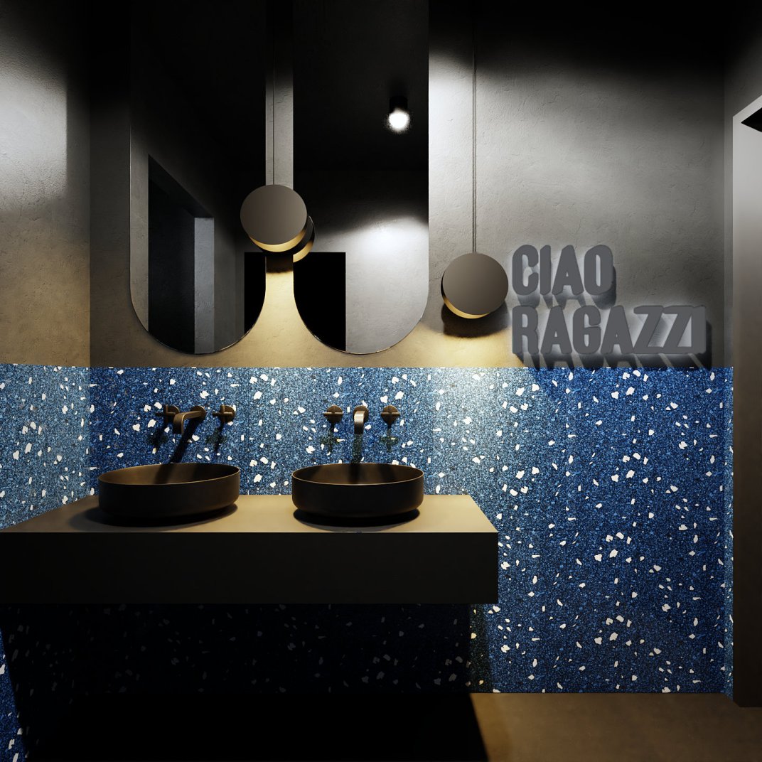 Restaurant La Nonna at Hévíz Hotel Aquamarin interior design visualization