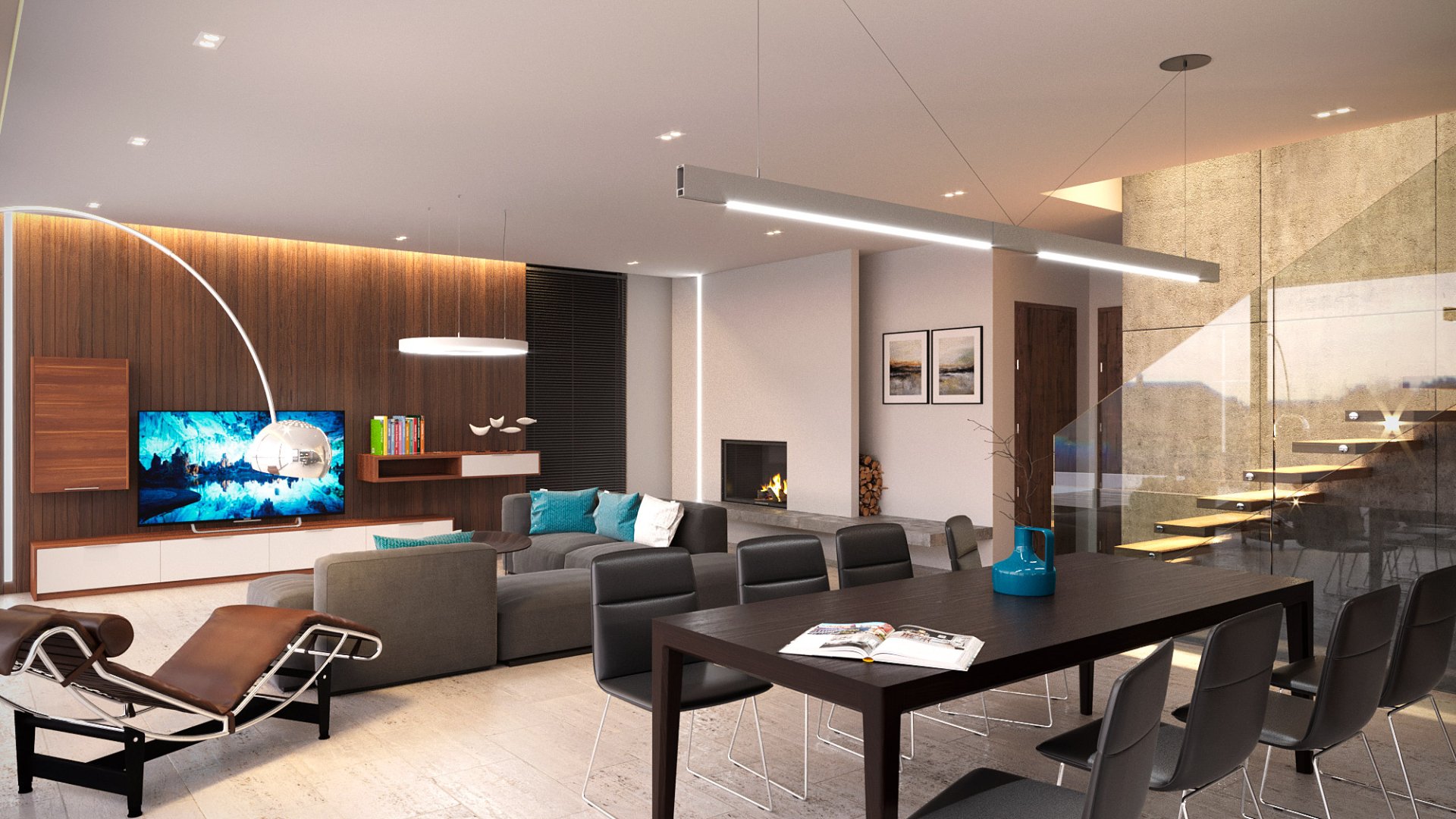 3D visualization of apartment in Kázmér street