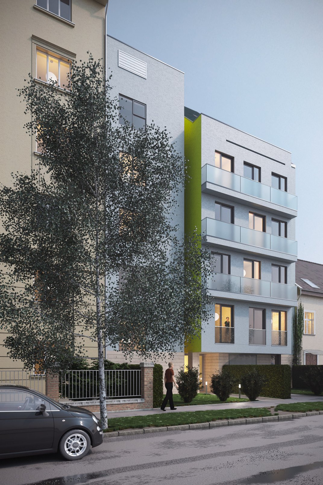 3D visualization of residential house in Ulászló street