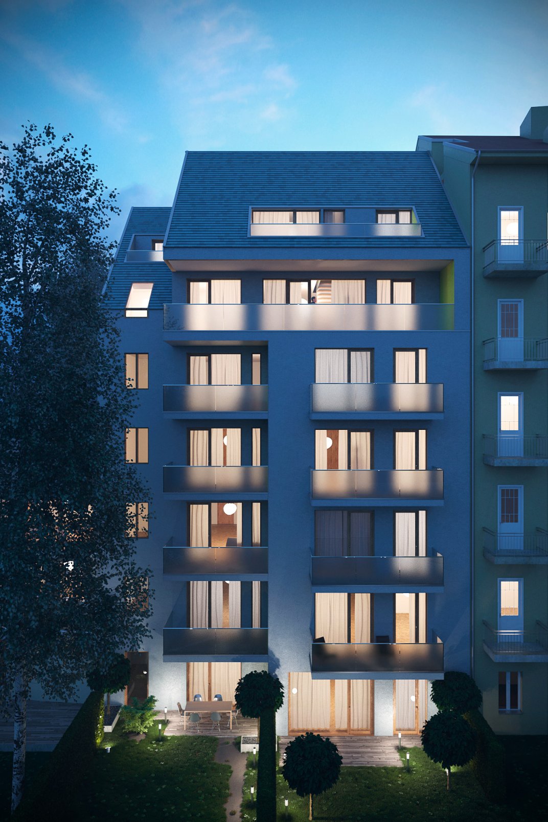 3D visualization of residential house in Ulászló street