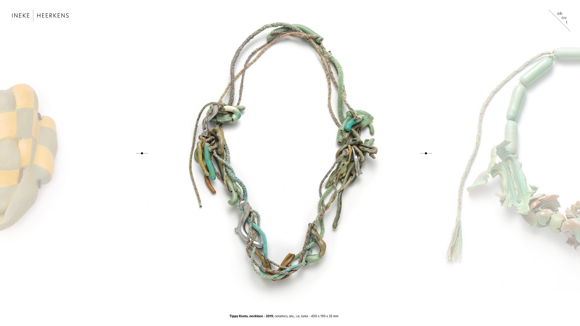 Ineke Heerkens jewellery designer website development desktop page - Home