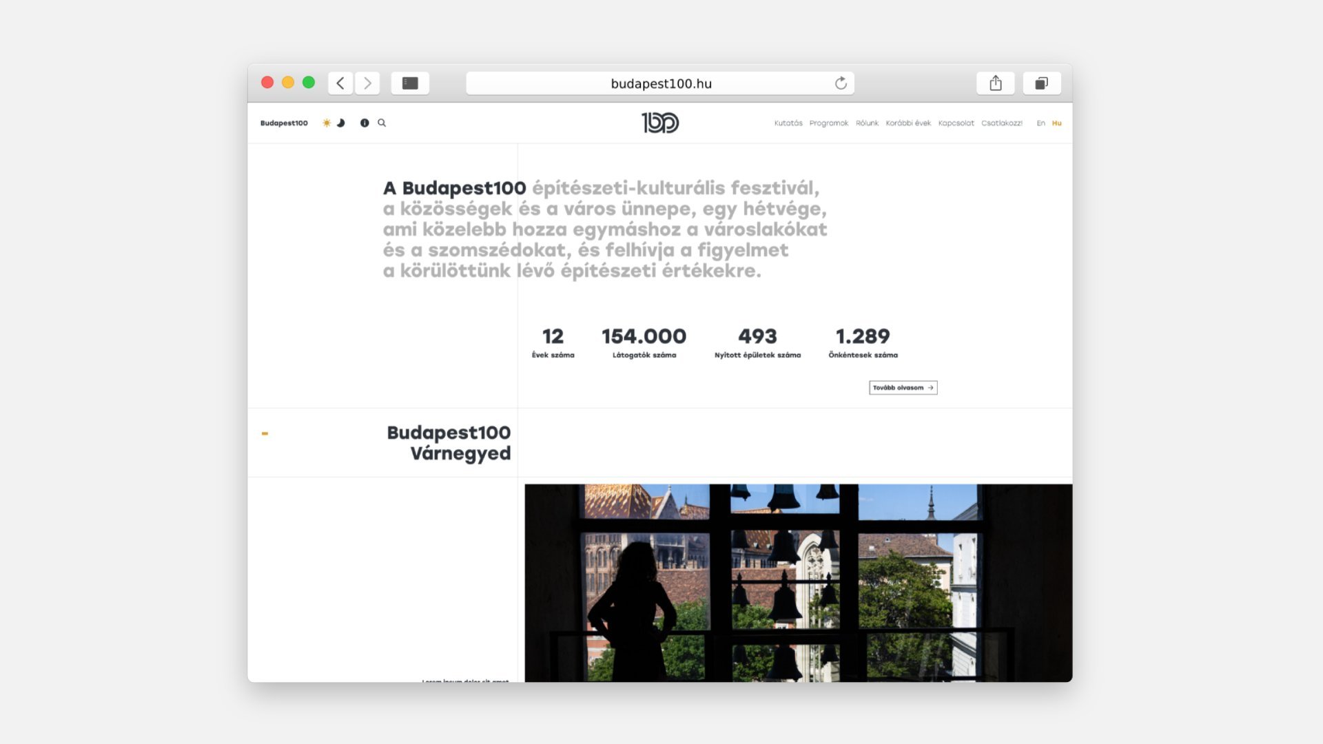 Budapest100 web app UX/UI redesign and development