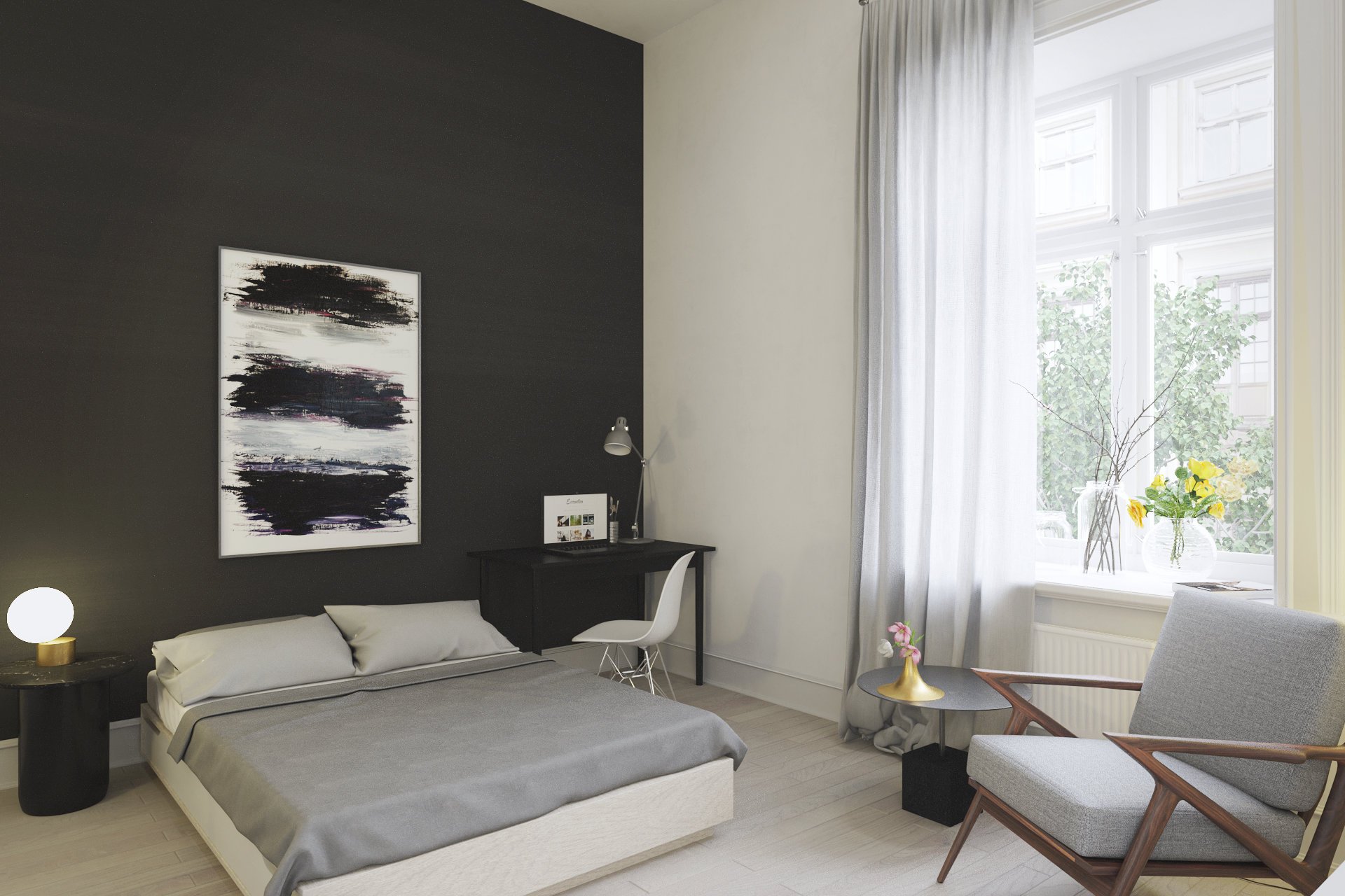3D visualization of apartment at Garay square