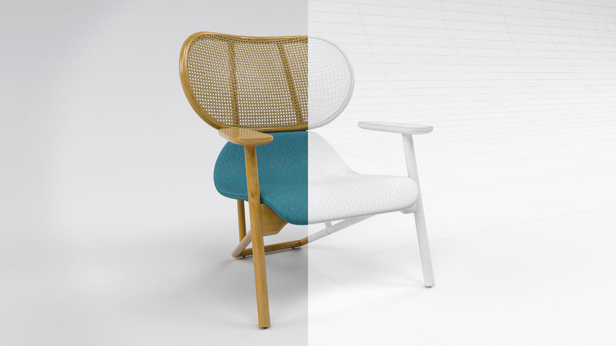 3D visualization of Moroso Klara armchair